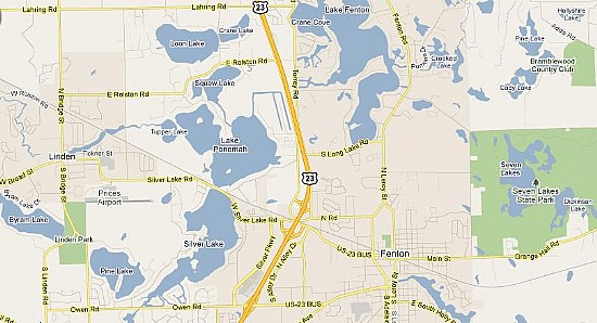 fenton on a map