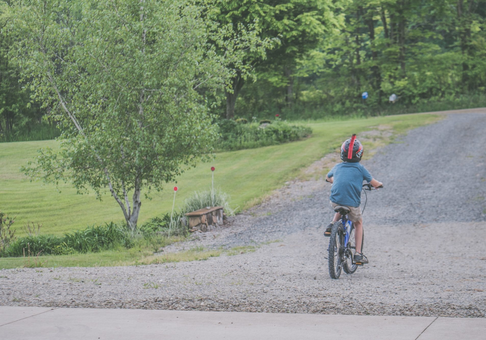 riding a bike